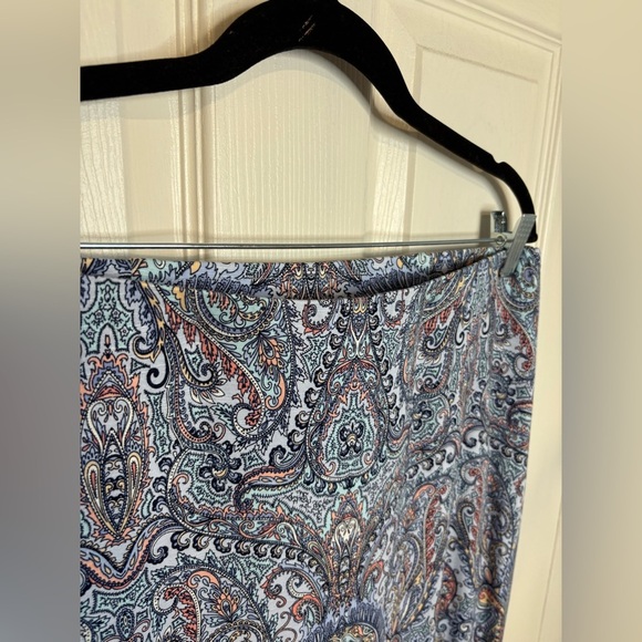 J. Jill Paisley Pull-On Knit Skirt | Size Medium Petite | Boho Comfy Classic - Picture 3 of 7